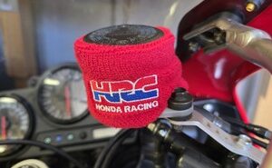 HRC/Honda Brake/Clutch Reservoir Cover Red